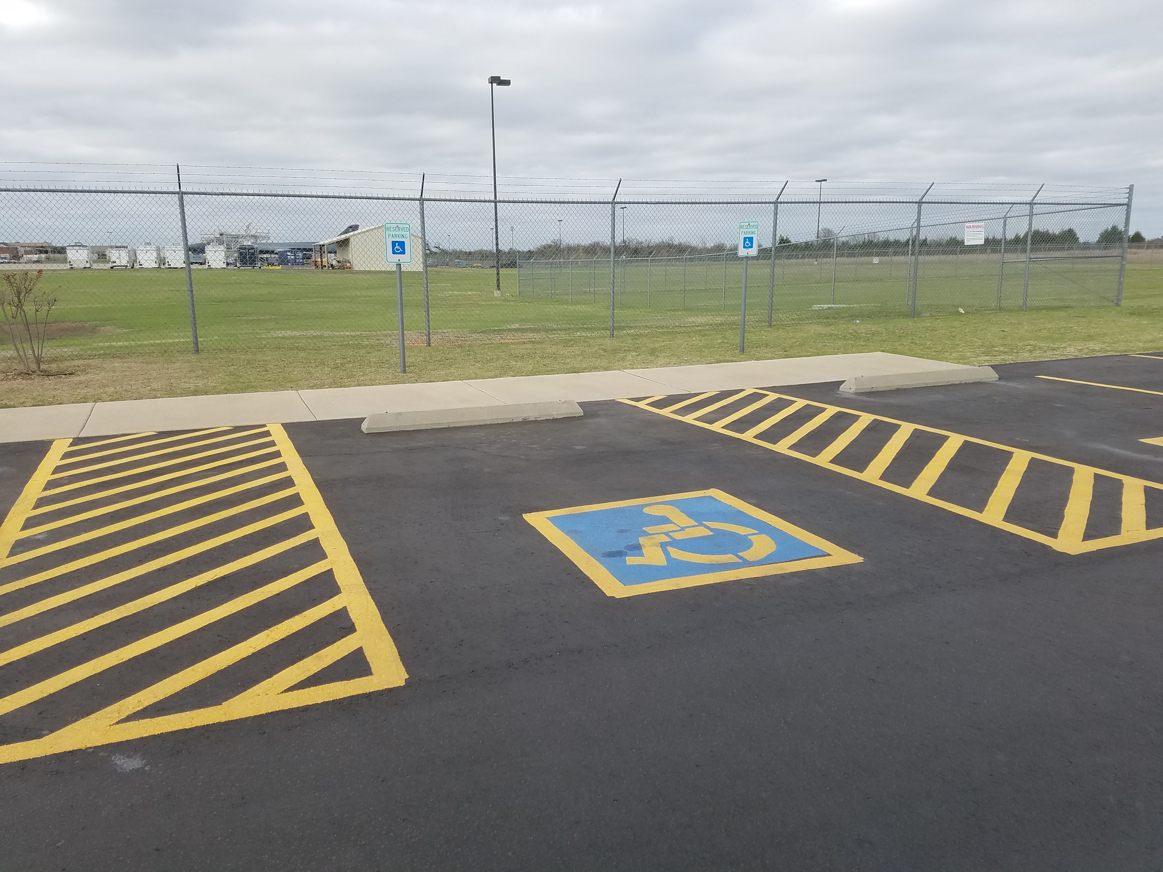 parking lot striping and ADA signage